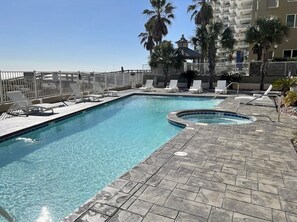 Outdoor pool - Exceptional Reviews -Direct Beach View- incredible sunsets! Updated! (Orange Beach)