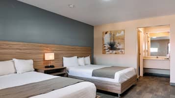 Standard Double Room, 2 Queen Beds | Individually furnished, desk, laptop workspace, iron/ironing board