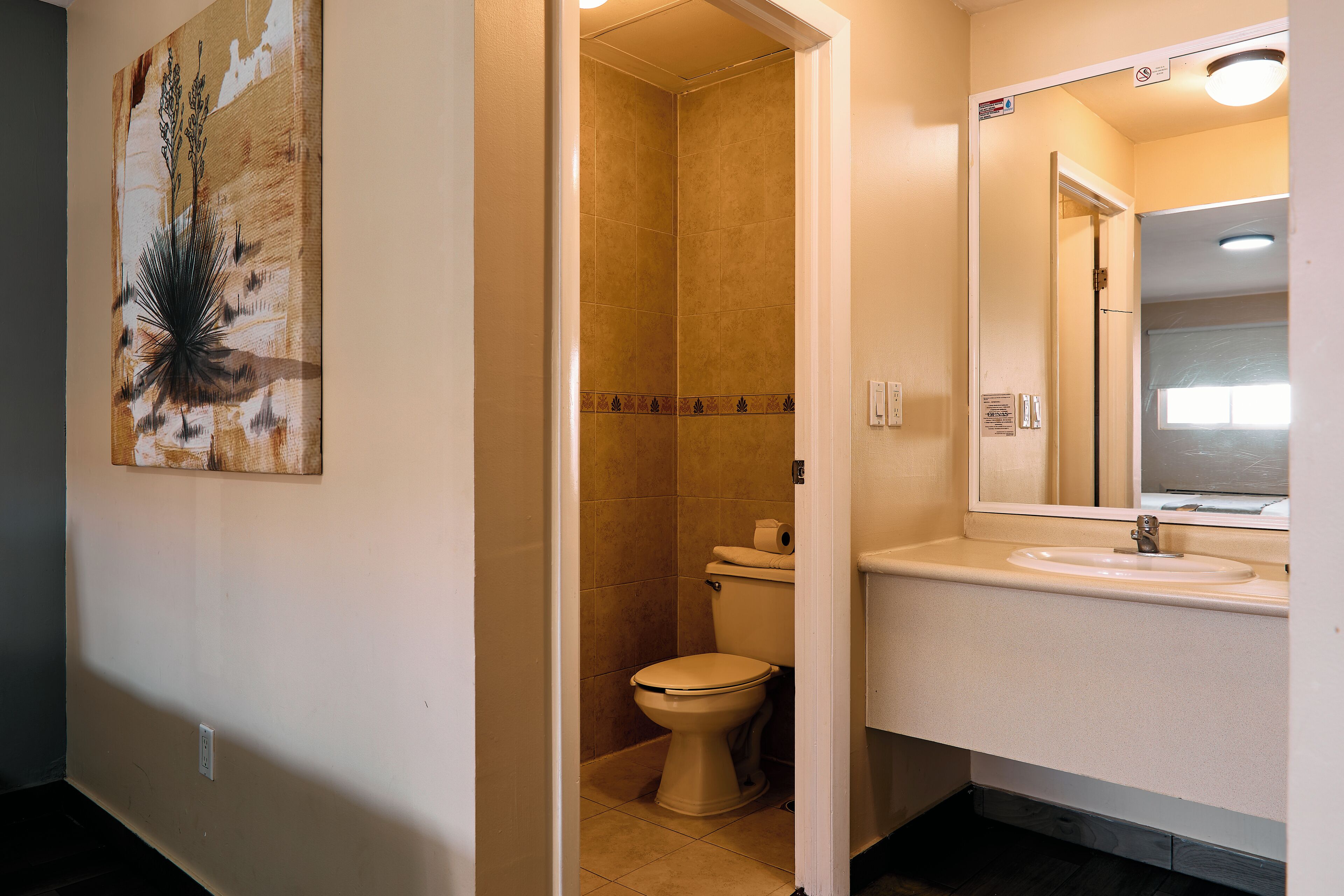 standard double room, 2 queen beds | bathroom | shower, hair dryer, towels, soap