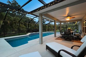 Outdoor pool, a heated pool