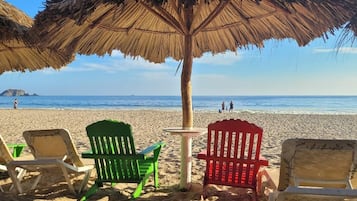 Our place is located directly on the beach
