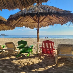 Our place is located directly on the beach