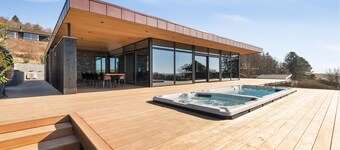 Fantastisk hjem i Knebel med badstue