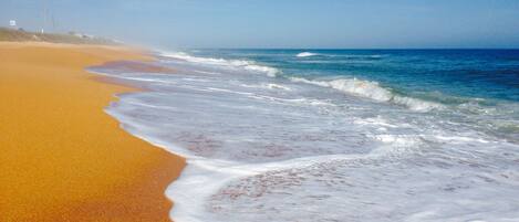 Playa en los alrededores, camastros y toallas de playa