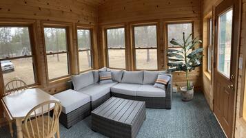 Vue depuis lâhĂ©bergement