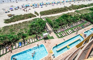 Indoor pool, outdoor pool - BEACHFRONT ~ Luxury Hilton Resort~ 100+5 Stars! ~ Tiki Bar Lazy River 8th Floor (Myrtle Beach)