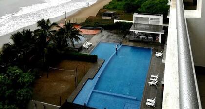 Romantic beach front view.