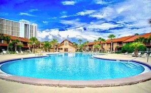 Outdoor pool, a heated pool