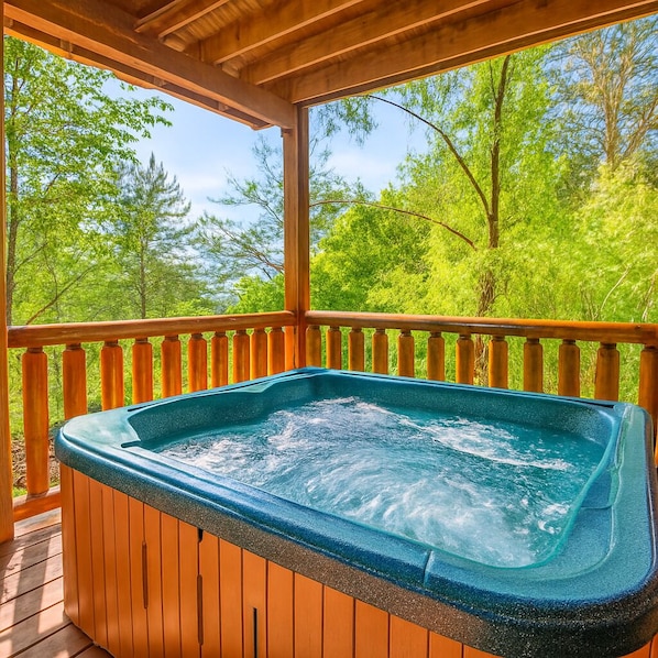 Outdoor spa tub