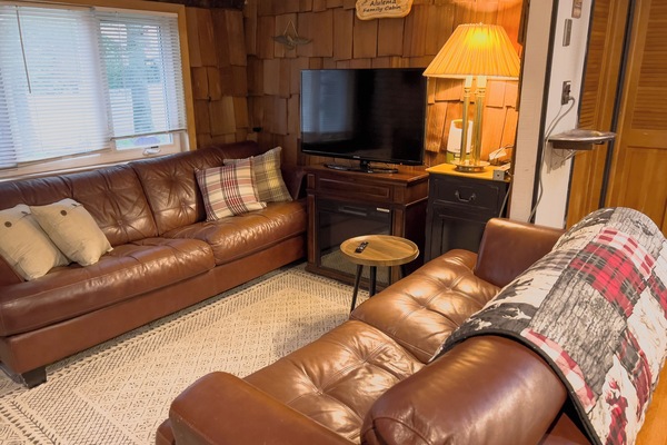 Living room with smart tv