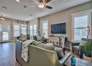 House, 4 Bedrooms | Living room - 231 Sands St. by Forehand Rentals (Panama City Beach)