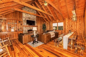 Smart TV, fireplace, video games, table football
