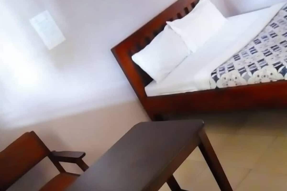 Individually furnished, desk, laptop workspace, blackout curtains