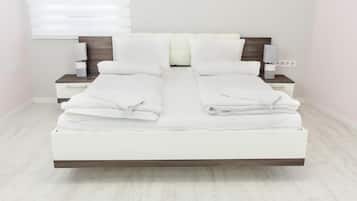 1 bedroom, hypo-allergenic bedding, soundproofing, iron/ironing board