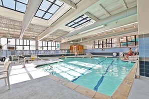 Indoor pool, a heated pool - Beautiful Views in the 2 bedroom Penthouse Condo in Sea Colony East! Ocean View, Private Beach, Wifi, Fitness Center, Pools! (Bethany Beach)