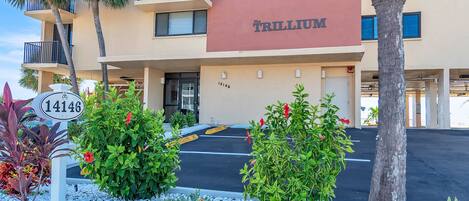Et hotel med navnet 'TRILLIUM' og skiltnummer '14146'.