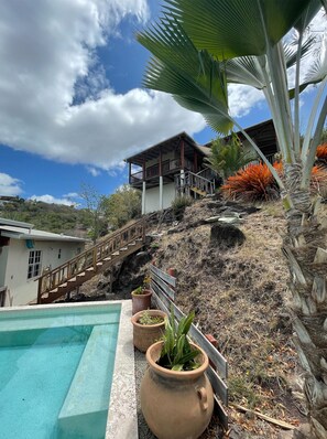 Outdoor pool - Eddoe's Hill - Beautiful Views of English Harbour! 4 Bedroom Property with (Saint Paul)