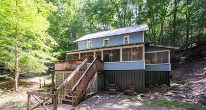 Vintage Lake MI Cottage | Walk to Beach | Screened Porch