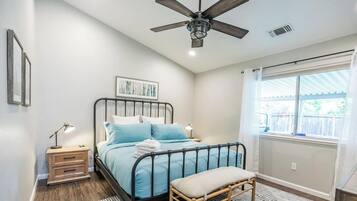 Desk, iron/ironing board, travel cot, free WiFi