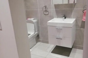 Departamento | Baño | Tina y regadera independientes, tina profunda, toallas, papel de baño