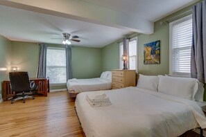 2 Schlafzimmer, Schreibtisch, kostenloses WLAN, Bettwäsche