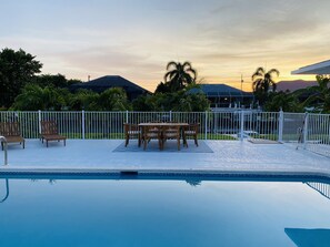 Outdoor pool, a heated pool