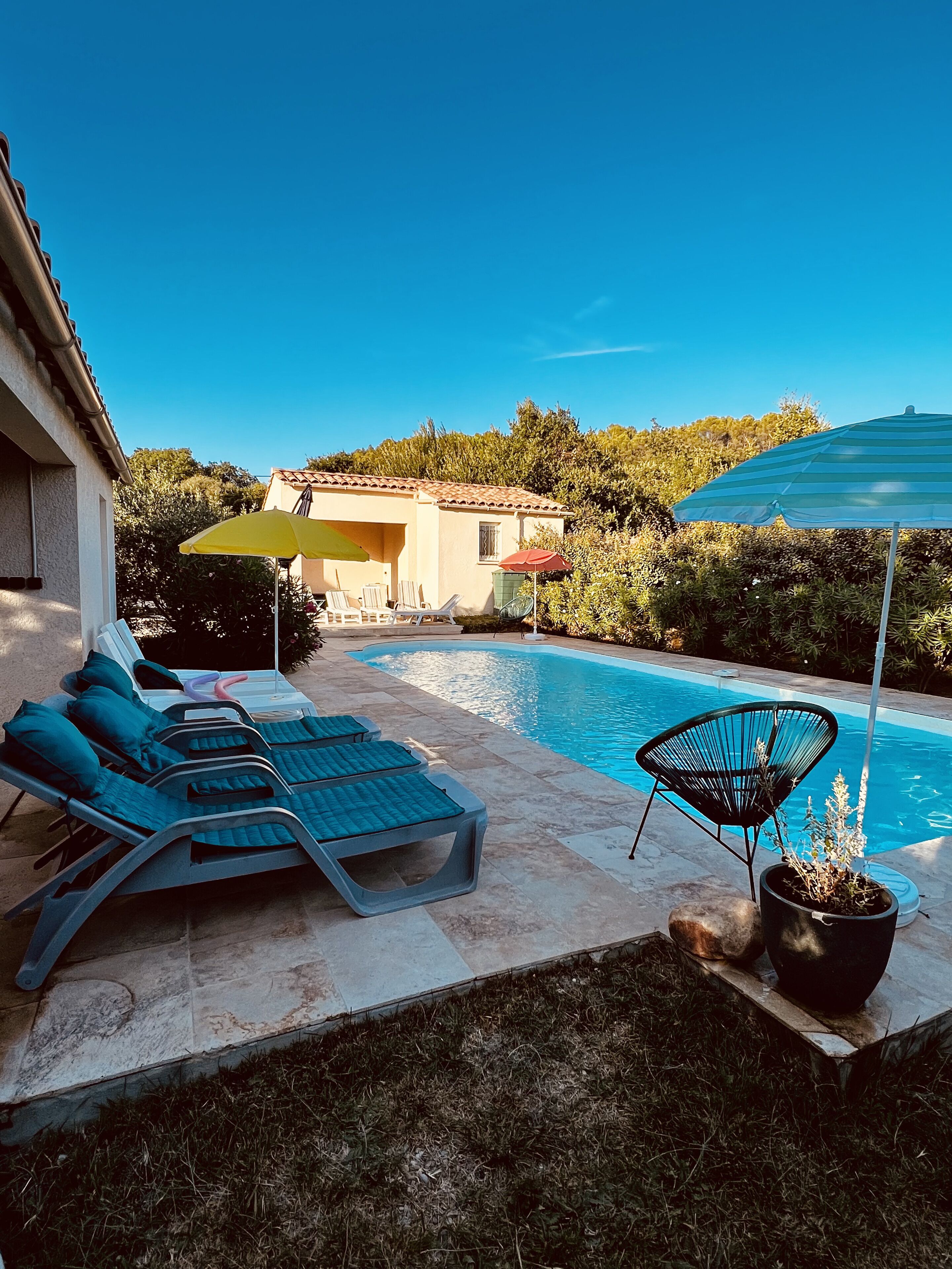 Piscine extérieure, piscine chauffée