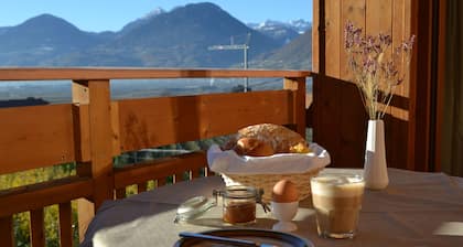 Quietly located vacation apartment with a view of the Merano basin