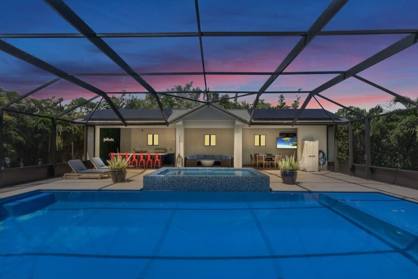 A heated pool