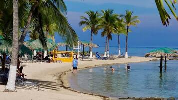 Sun-loungers, beach towels