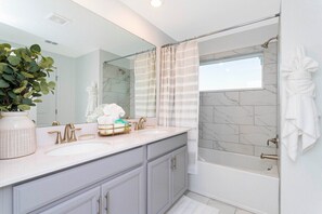 Hair dryer, towels