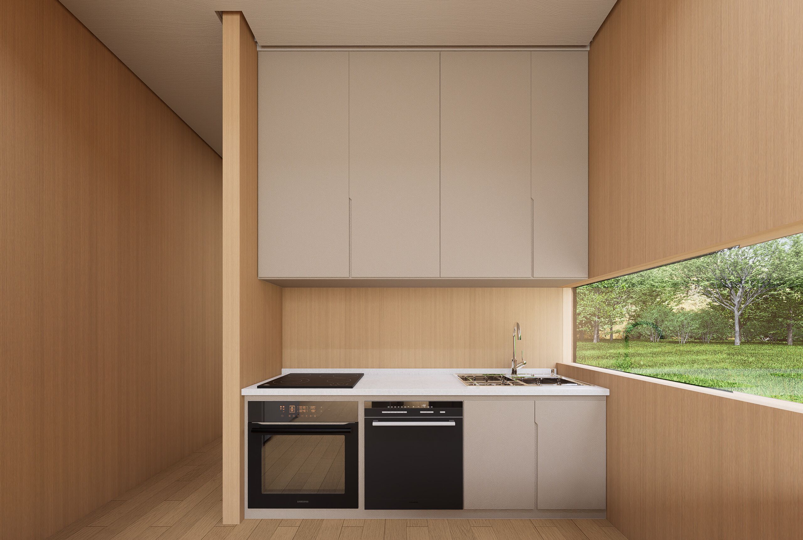 Luxury Cabin | Shared kitchen | Microwave, oven, toaster