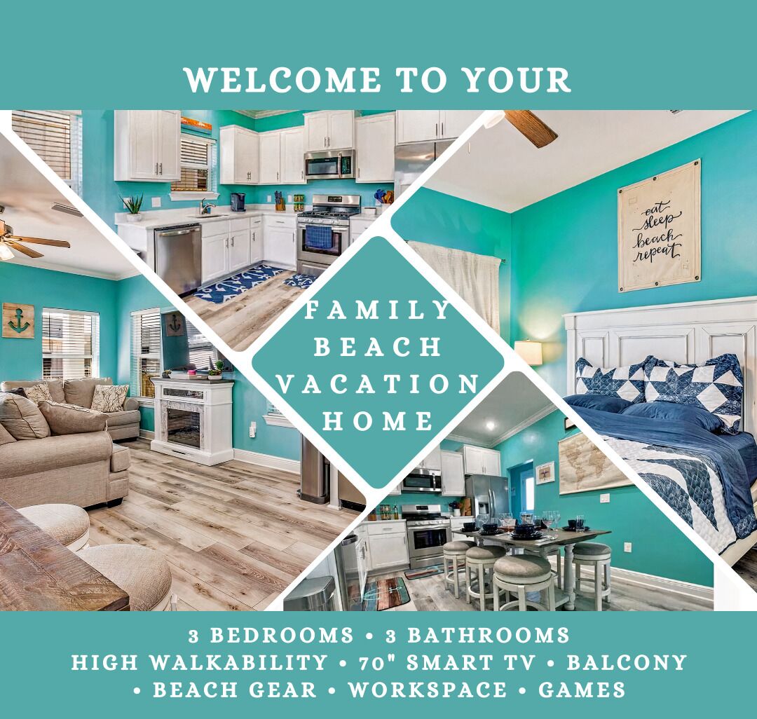 Lovely 3BR Family Home | Near Beach | Balcony