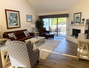 Villa, Multiple Beds, Patio, Garden View (5 Turtle Lane) | Living area | 40-inch TV with cable channels - 5 Turtle Lane at The Sea Pines Resort (Hilton Head Island)