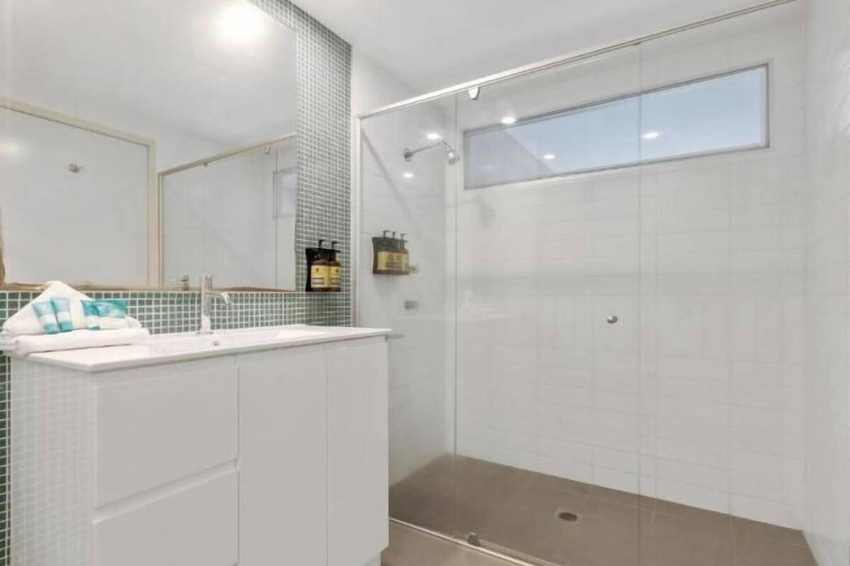 Bathroom | Separate tub and shower, hair dryer, towels, soap