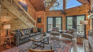 Cabin, 3 Bedrooms | Living room