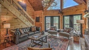 Cabin, 3 Bedrooms | Living room - Aska Pines by Escape to Blue Ridge (Blue Ridge)