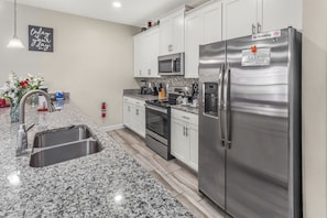 Microwave, oven, stovetop, toaster