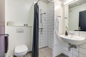 Quadruple Room | Bathroom | Shower, toilet paper