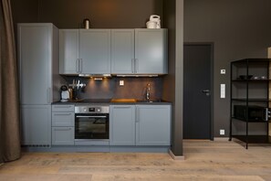 Trysil Alpine Lodge Senior | Private kitchen | Mini-fridge, microwave, coffee/tea maker, electric kettle - Trysil Alpine Lodge (Trysil)