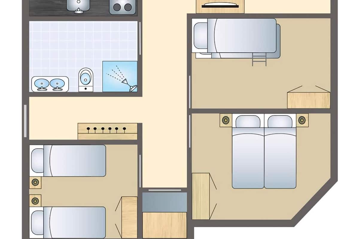 Ferienhaus (4-persoons woning - Extra toegankelij) | Grundriss