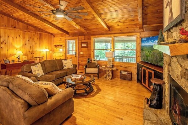 TV, fireplace, stereo, offices