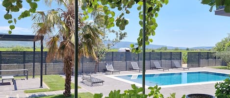 Outdoor pool, a heated pool