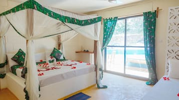 1 bedroom, desk, laptop workspace, iron/ironing board