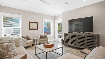 House, 4 Bedrooms, Resort View | Living area | 50-inch LCD TV with cable channels, TV