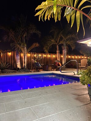 Outdoor pool, a heated pool
