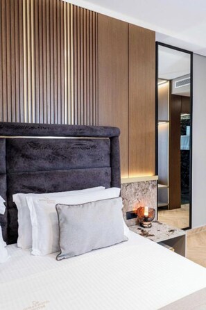 Suíte | Frigobar, Wi-Fi de cortesia, roupa de cama