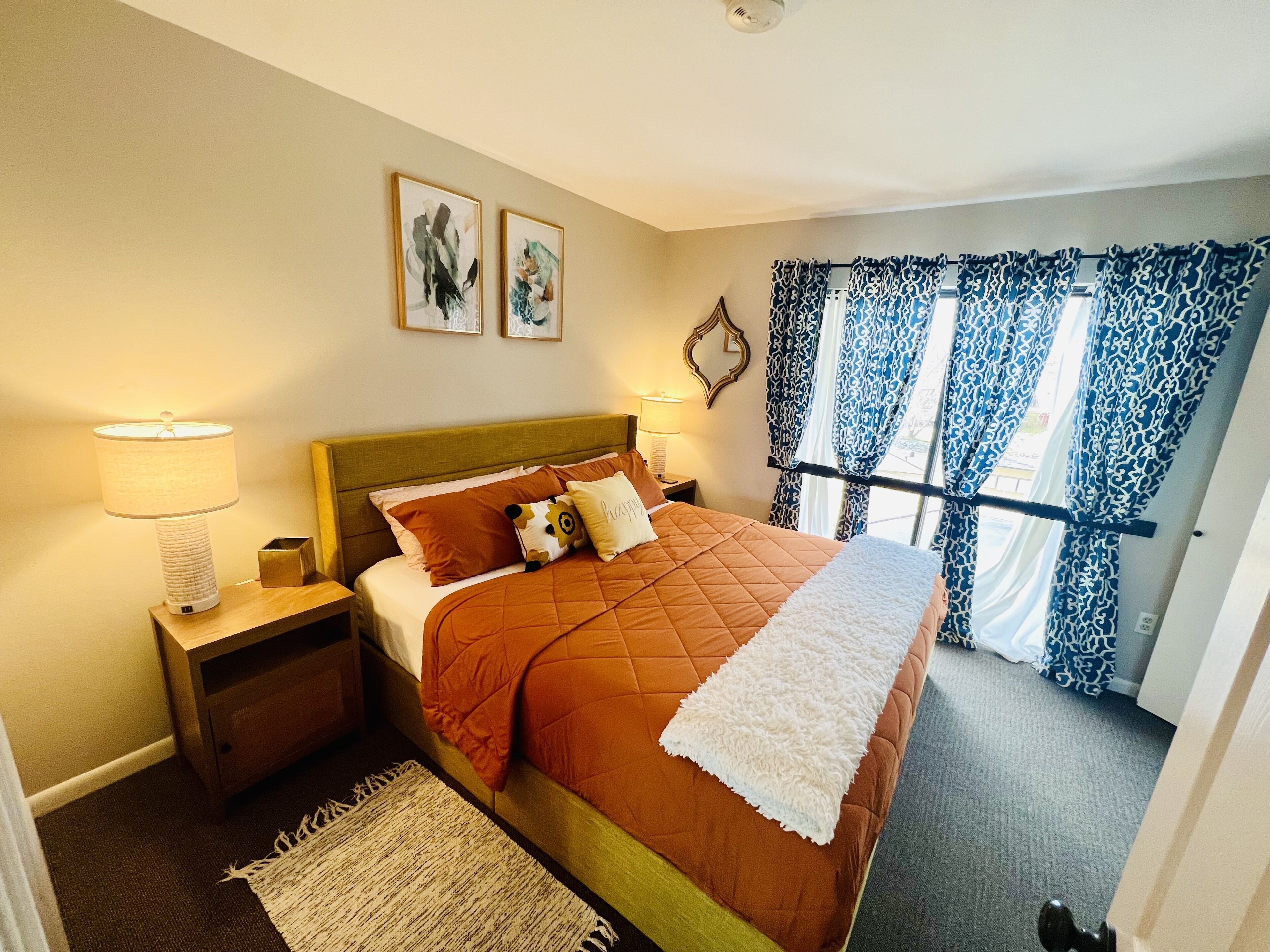 1 bedroom, iron/ironing board, travel crib, WiFi (free)