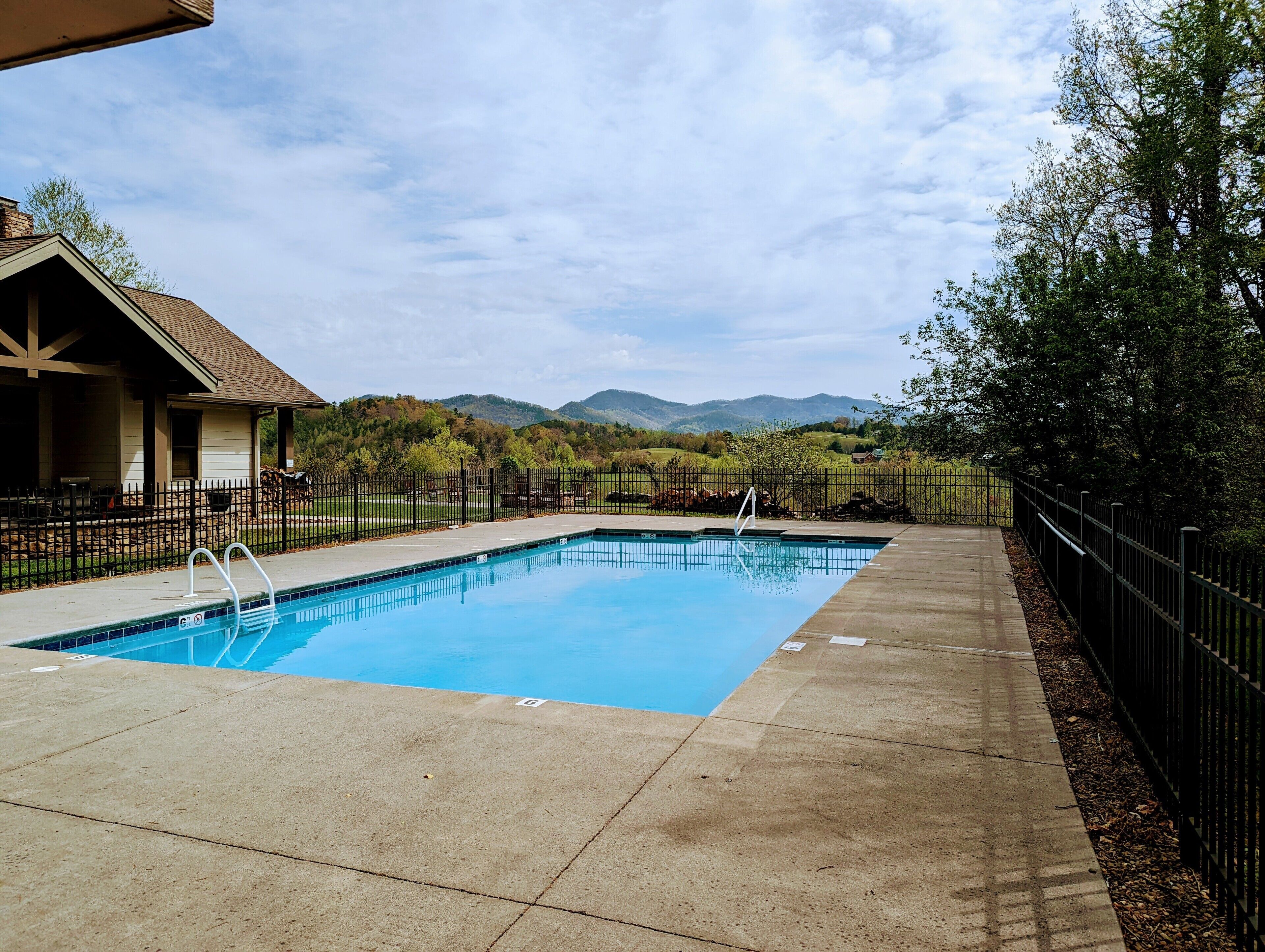 Beautiful Community salt water pool over looking The Smokies 