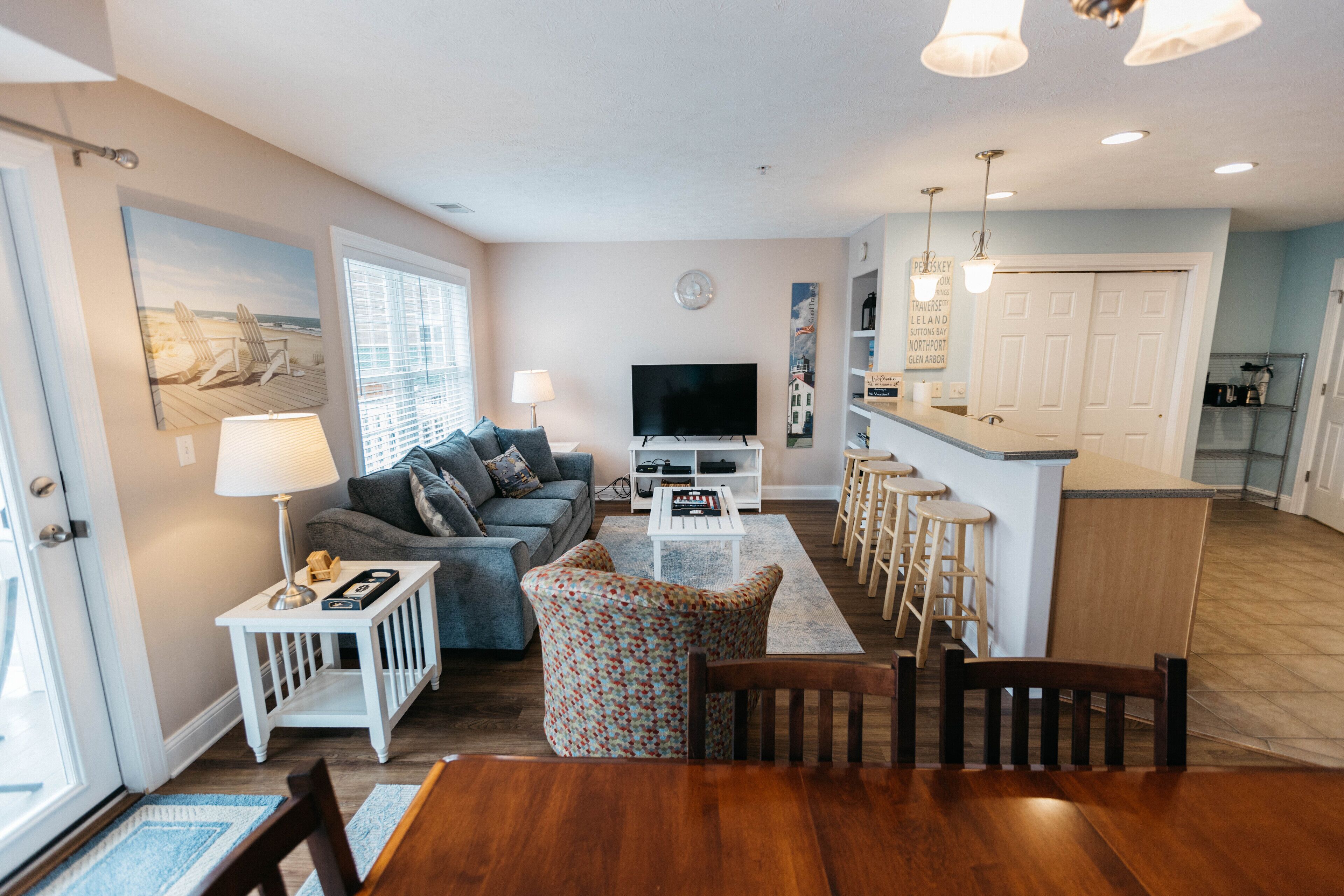 Smart TV, DVD player, books